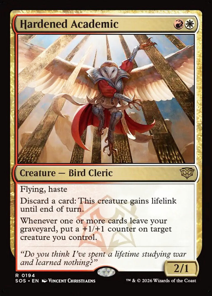 Hardened Academic SOS Creature Bird Cleric NM