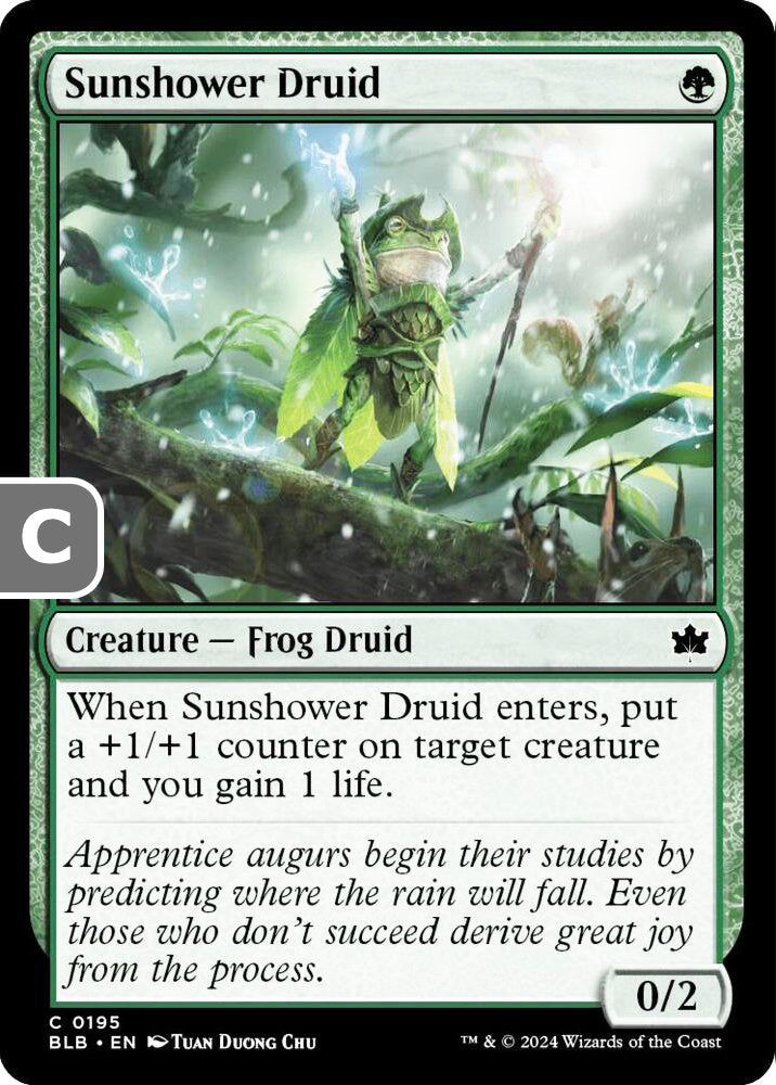 Sunshower Druid BLB Creature Frog Druid NM