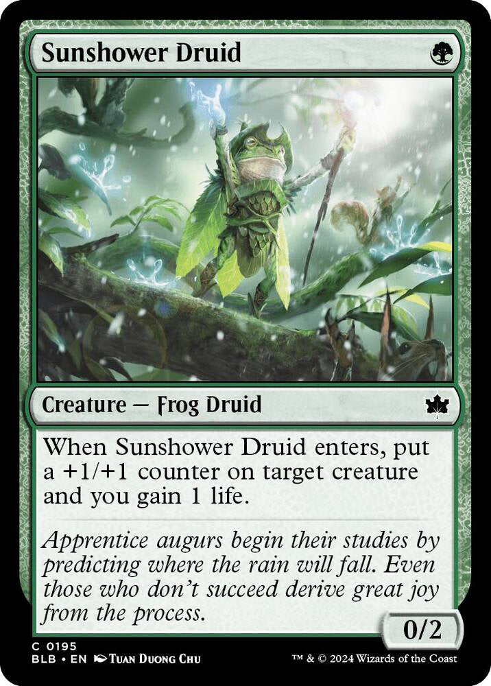 Sunshower Druid BLB Creature Frog Druid NM