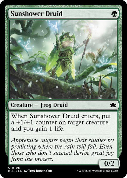 Sunshower Druid BLB Creature Frog Druid NM