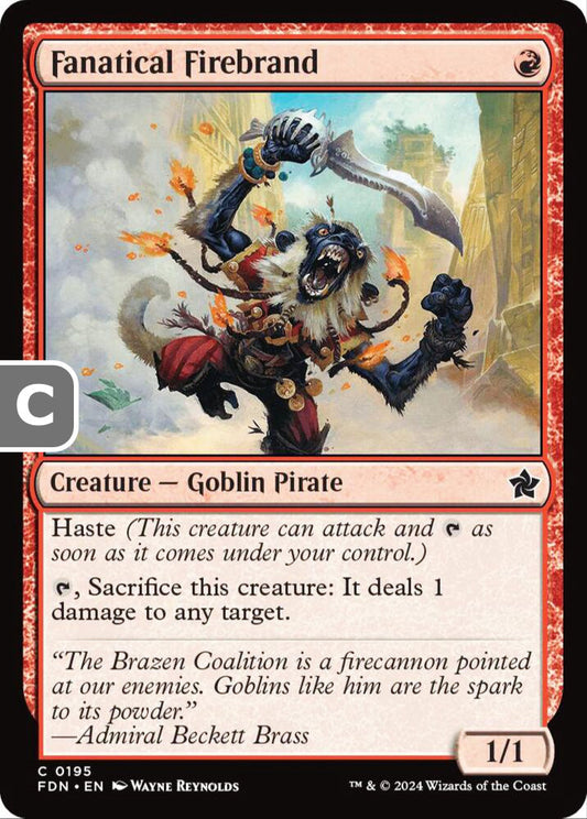 Fanatical Firebrand FDN Creature Goblin Pirate NM