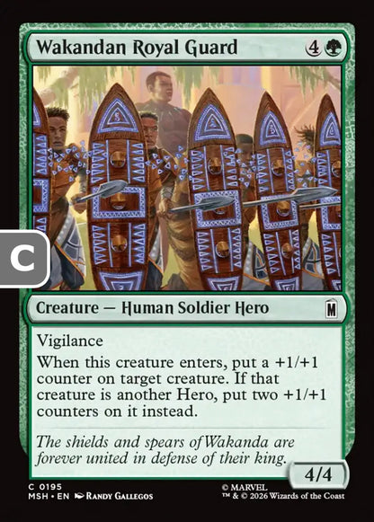 Wakandan Royal Guard MSH Creature Human Soldier Hero NM