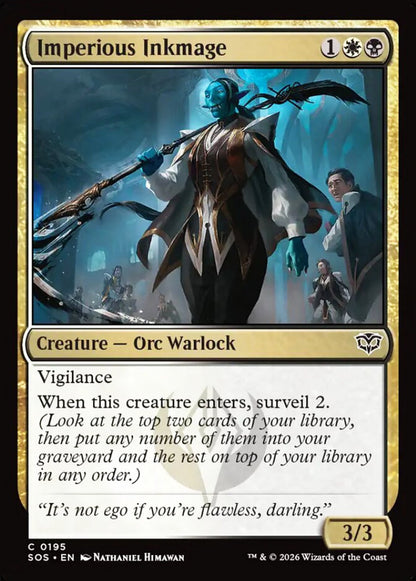 Imperious Inkmage SOS Creature Orc Warlock NM