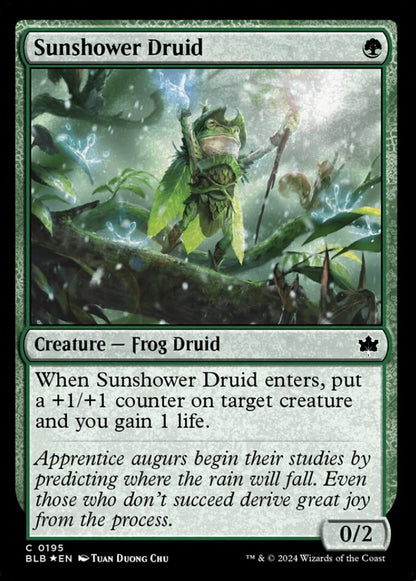 Sunshower Druid BLB Creature Frog Druid *Foil* NM