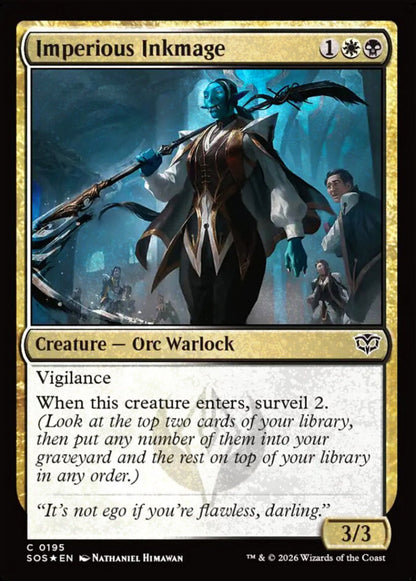 Imperious Inkmage SOS Creature Orc Warlock *Foil* NM