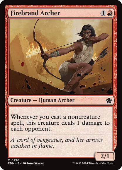 Firebrand Archer FDN Creature Human Archer NM