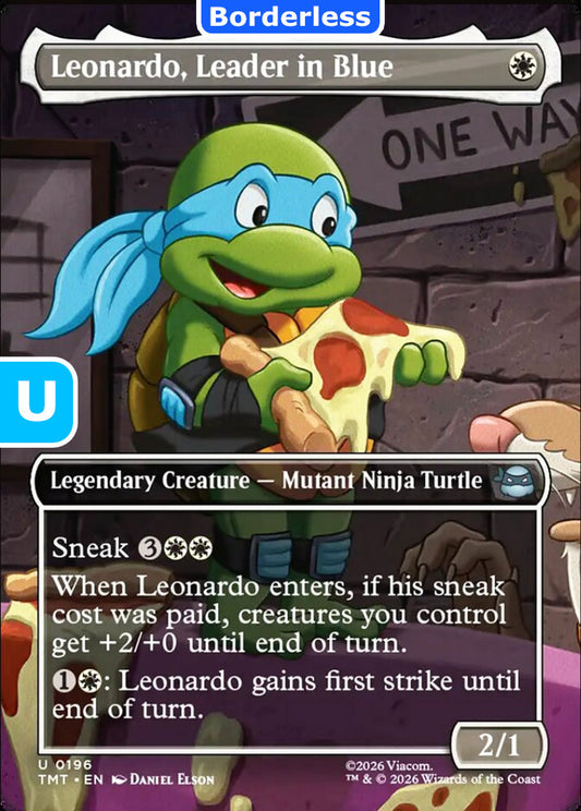Leonardo, Leader in Blue TMT Legendary Creature Mutant Ninja Turtle NM