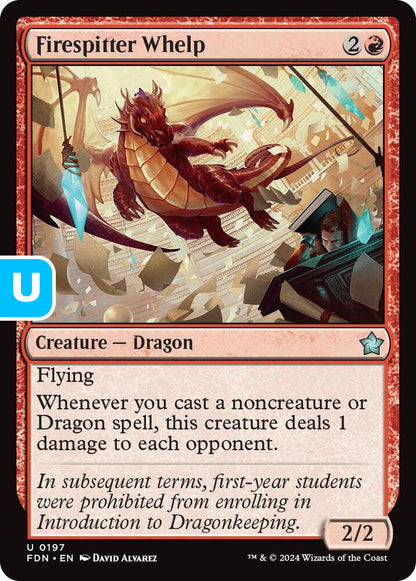 Firespitter Whelp FDN Creature Dragon NM