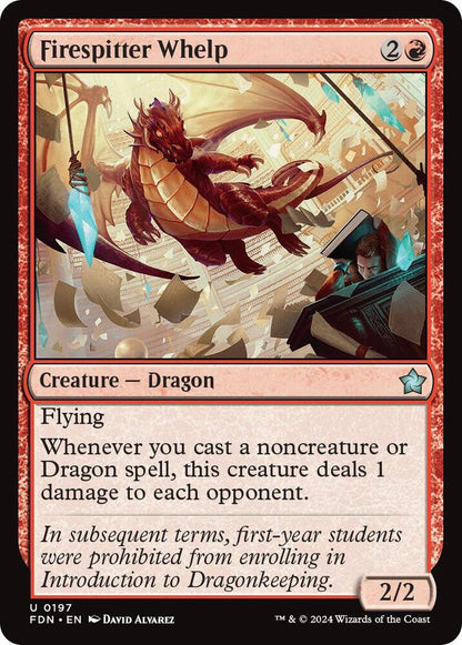 Firespitter Whelp FDN Creature Dragon NM