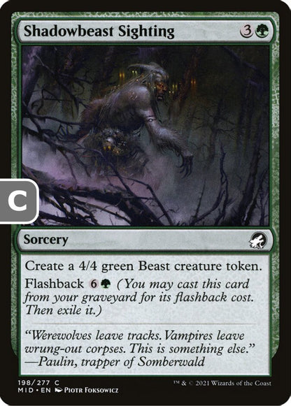 Shadowbeast Sighting MID Sorcery  NM