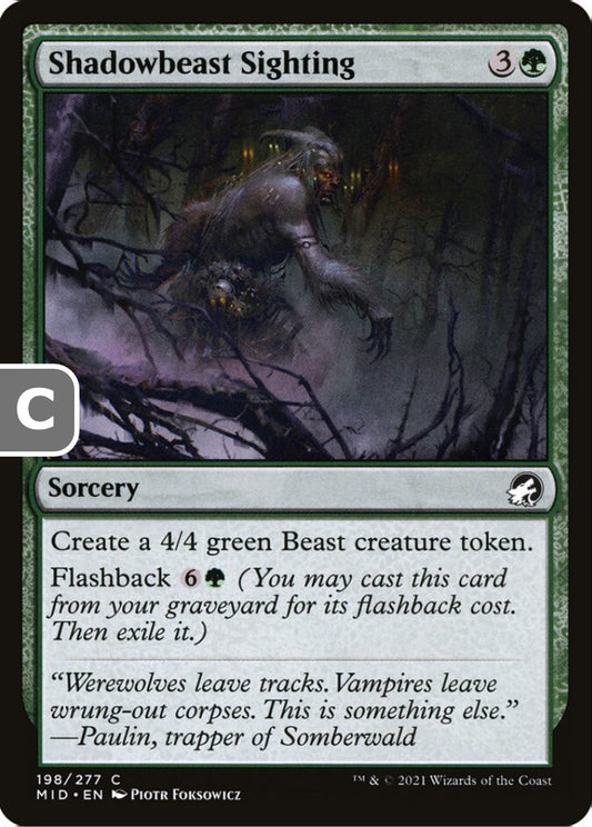 Shadowbeast Sighting MID Sorcery  NM