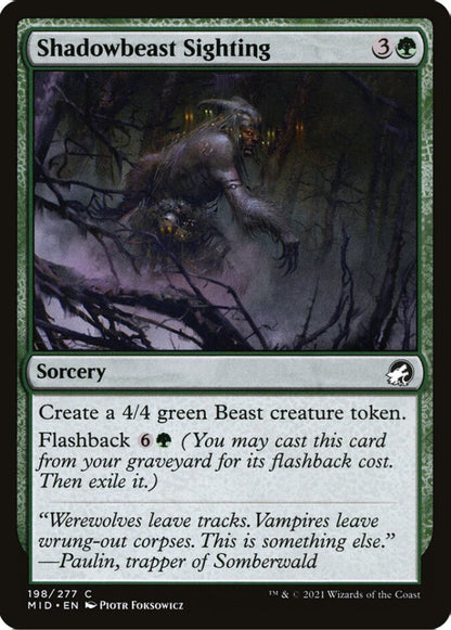 Shadowbeast Sighting MID Sorcery  NM