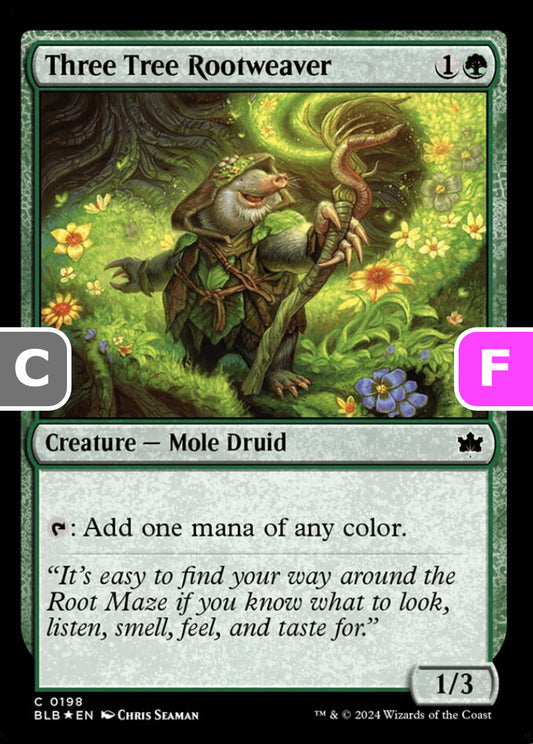Three Tree Rootweaver BLB Creature Mole Druid *Foil* NM