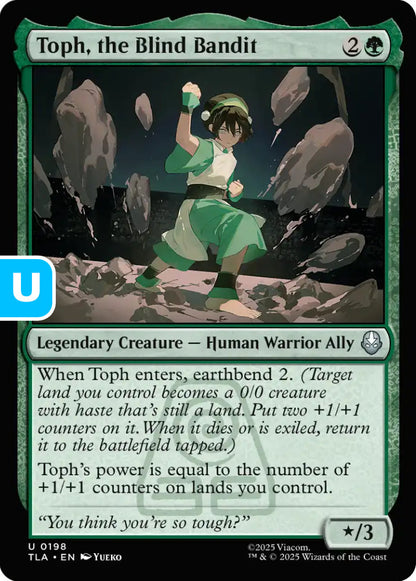 Toph the Blind Bandit TLA Legendary Creature Human Warrior Ally NM