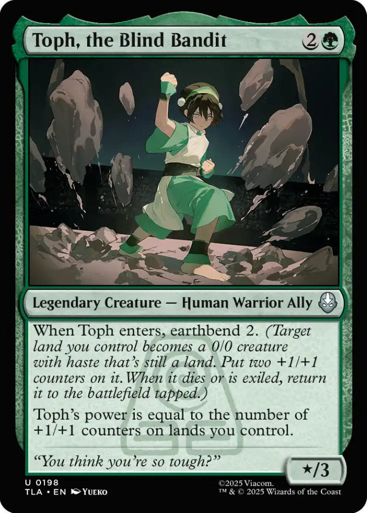 Toph the Blind Bandit TLA Legendary Creature Human Warrior Ally NM
