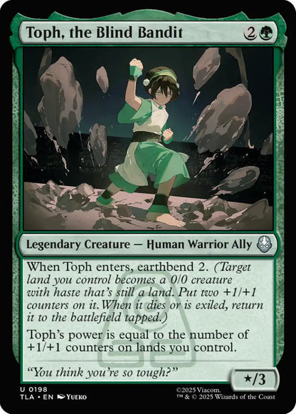Toph the Blind Bandit TLA Legendary Creature Human Warrior Ally NM