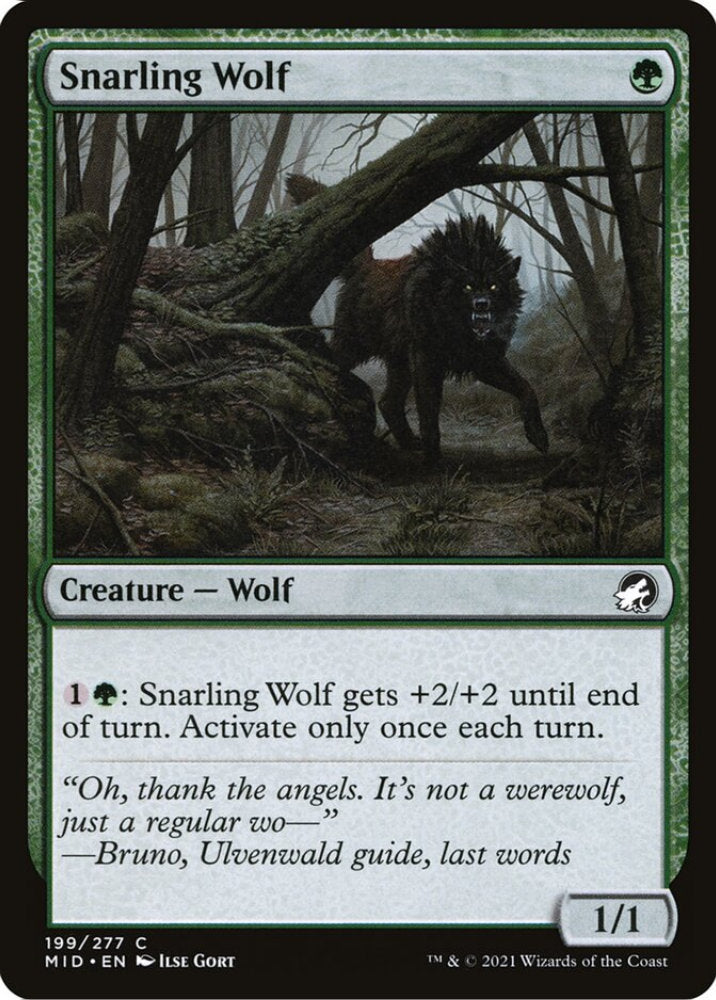 Snarling Wolf MID Creature Wolf NM