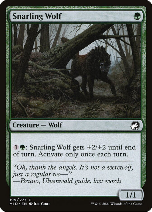 Snarling Wolf MID Creature Wolf NM