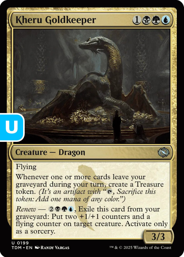 Kheru Goldkeeper TDM Creature Dragon NM