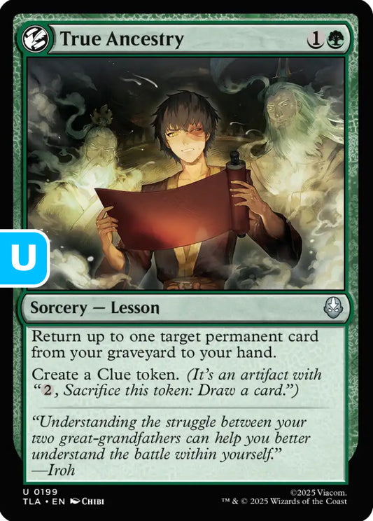 True Ancestry TLA Sorcery Lesson NM