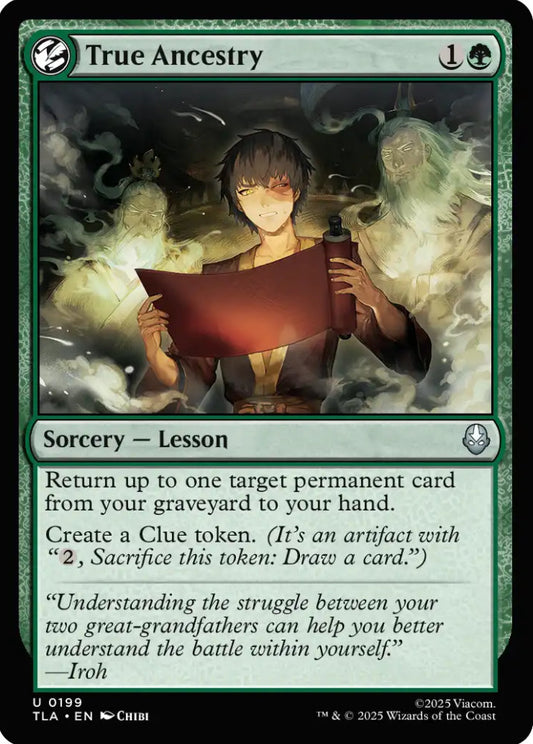 True Ancestry TLA Sorcery Lesson NM
