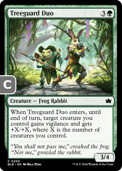 Treeguard Duo BLB Creature Frog Rabbit NM