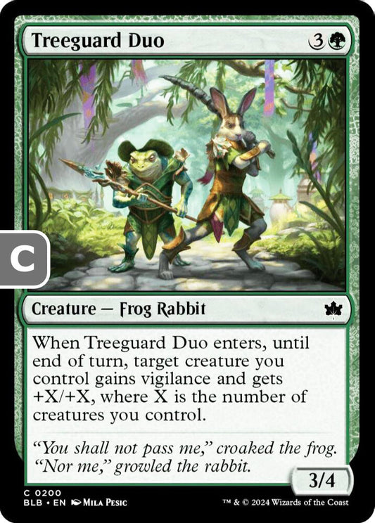 Treeguard Duo BLB Creature Frog Rabbit NM