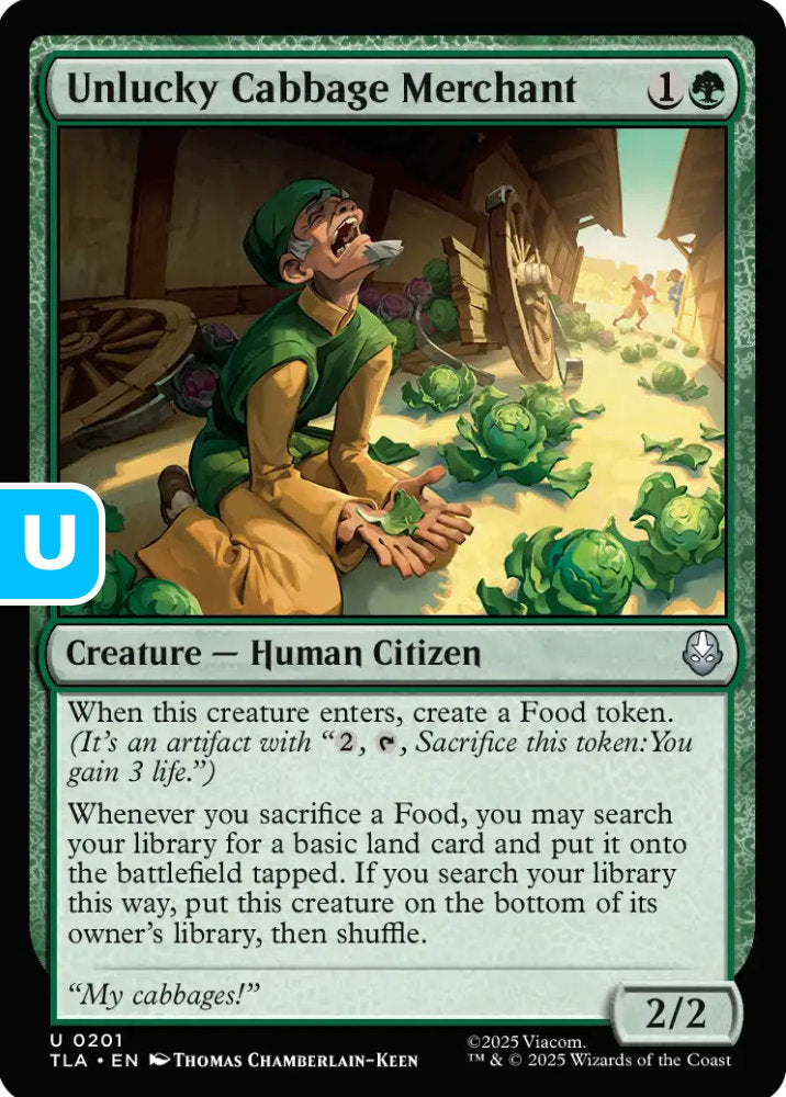 Unlucky Cabbage Merchant TLA Creature Human Citizen NM