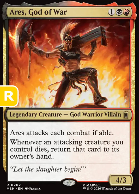 Ares, God of War MSH Legendary Creature God Warrior Villain NM