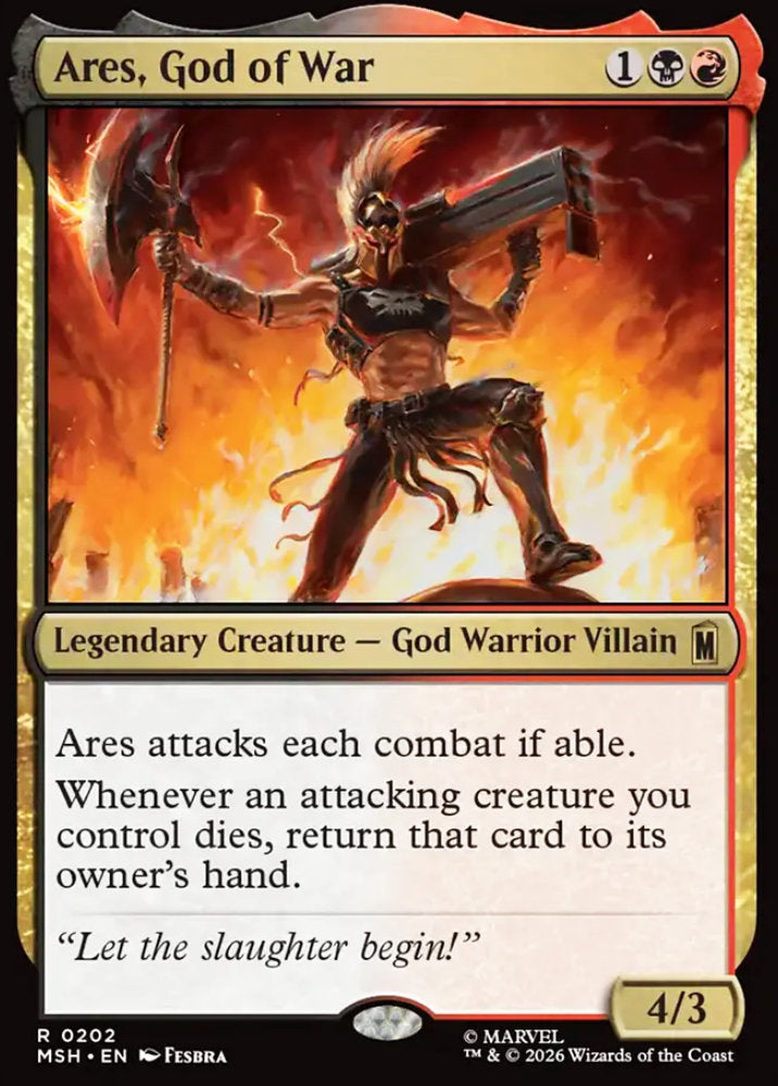 Ares, God of War MSH Legendary Creature God Warrior Villain NM