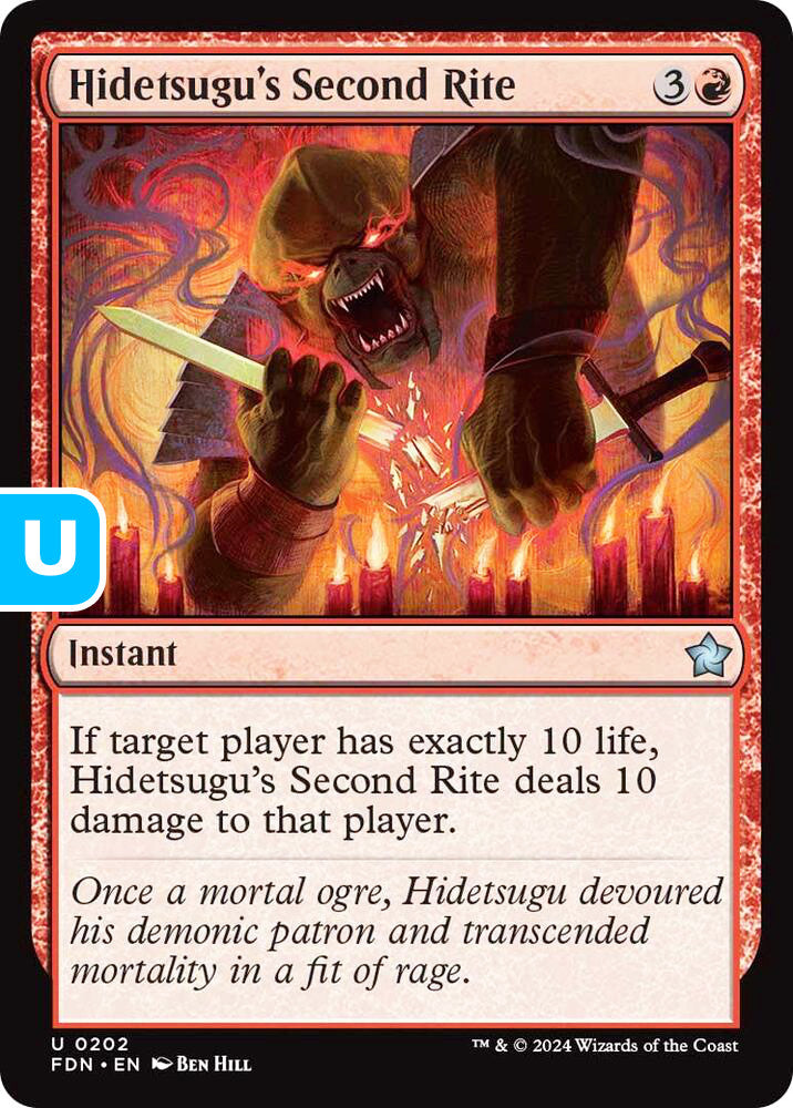 Hidetsugu's Second Rite FDN Instant  NM