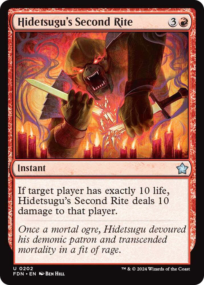 Hidetsugu's Second Rite FDN Instant  NM