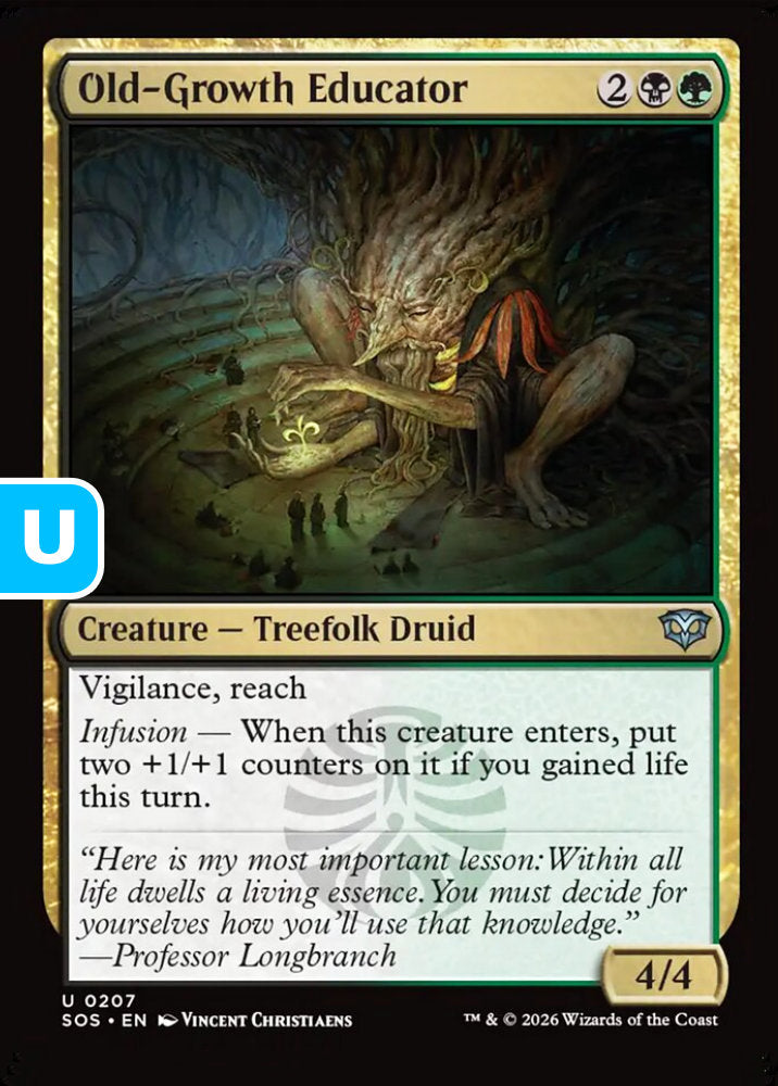 Old-Growth Educator SOS Creature Treefolk Druid NM