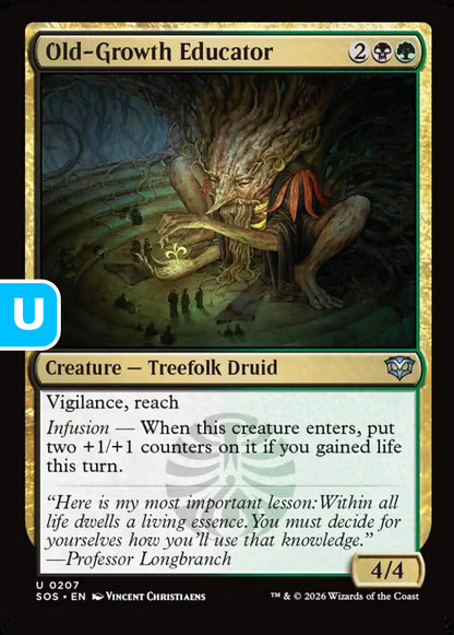 Old-Growth Educator SOS Creature Treefolk Druid NM