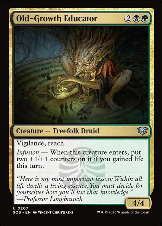 Old-Growth Educator SOS Creature Treefolk Druid NM