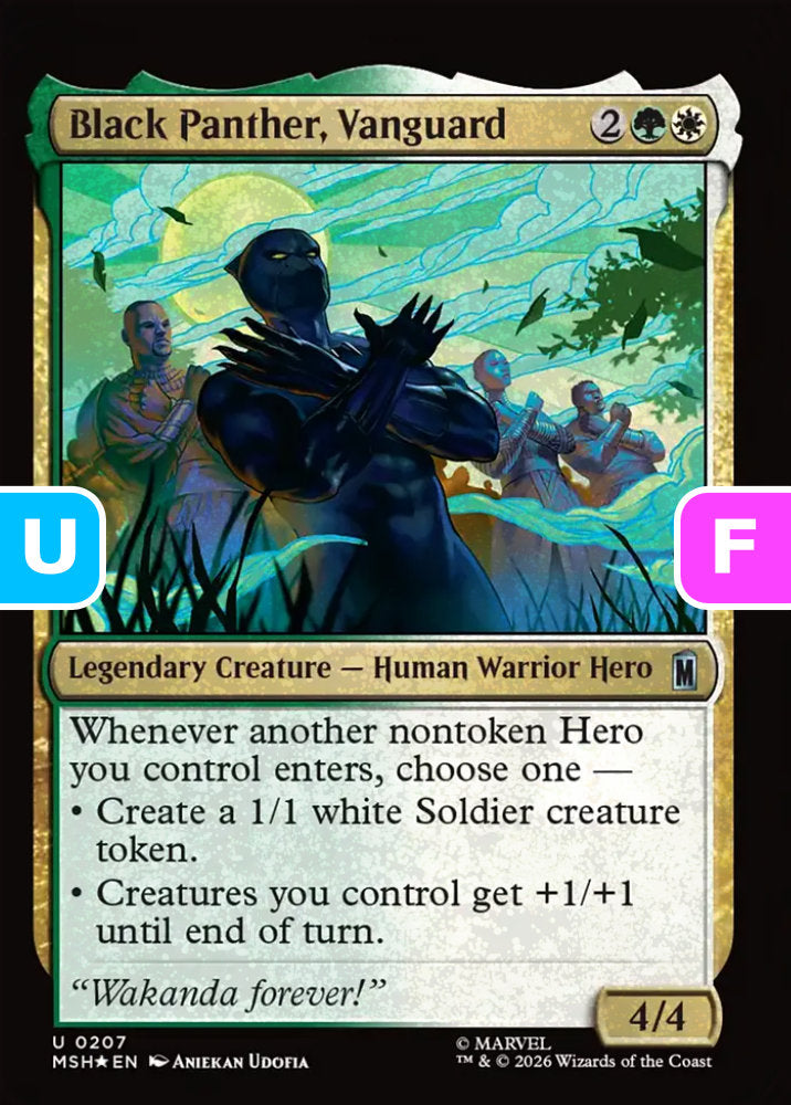 Black Panther, Vanguard MSH Legendary Creature Human Warrior Hero *Foil* NM