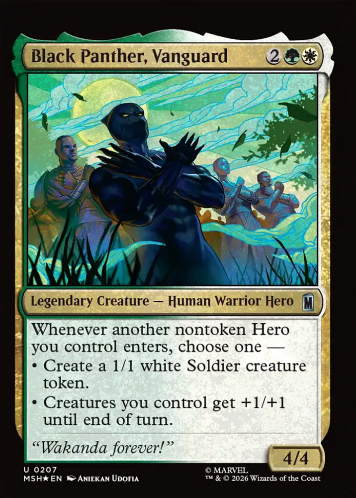 Black Panther, Vanguard MSH Legendary Creature Human Warrior Hero *Foil* NM