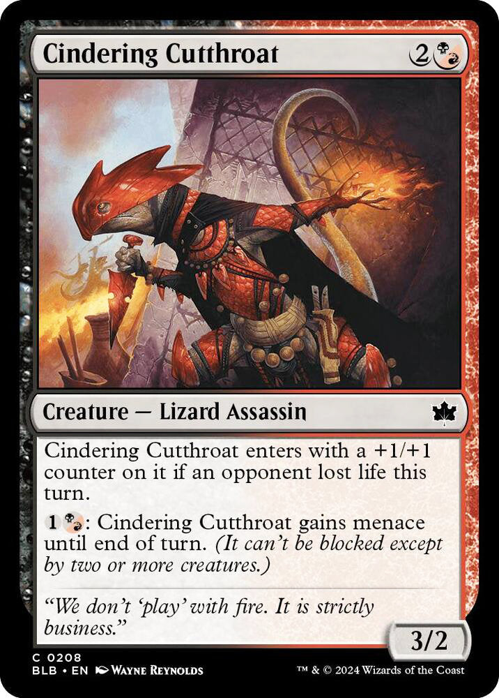 Cindering Cutthroat BLB Creature Lizard Assassin NM