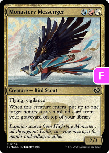 Monastery Messenger TDM Creature Bird Scout *Foil* NM