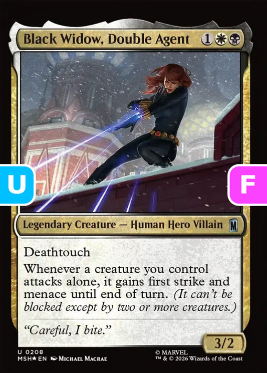 Black Widow, Double Agent MSH Legendary Creature Human Hero Villain *Foil* NM