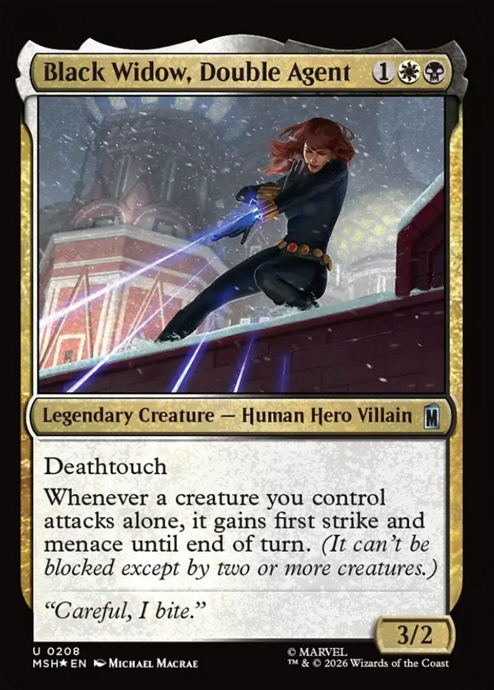 Black Widow, Double Agent MSH Legendary Creature Human Hero Villain *Foil* NM