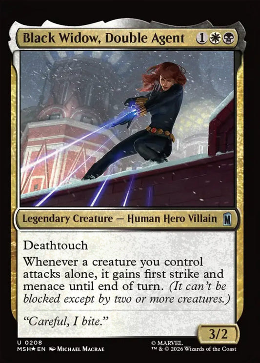 Black Widow, Double Agent MSH Legendary Creature Human Hero Villain *Foil* NM