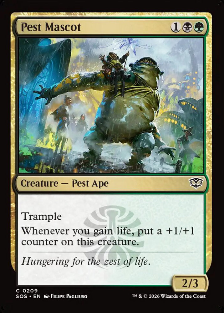 Pest Mascot SOS Creature Pest Ape NM