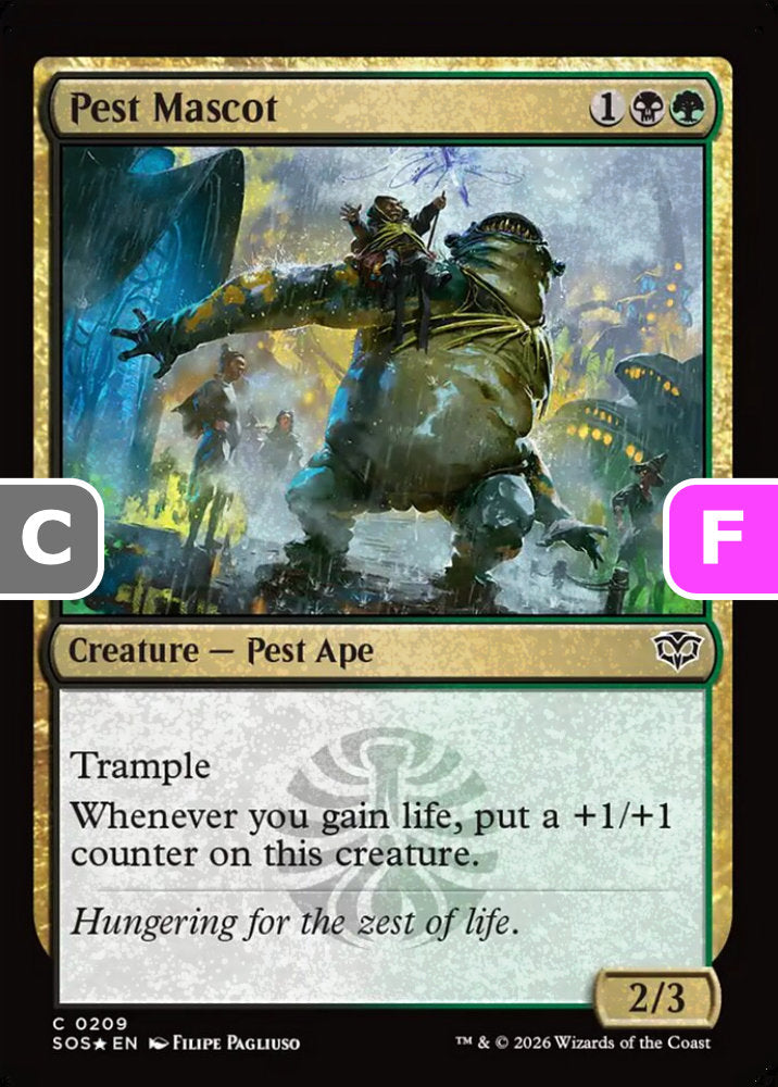 Pest Mascot SOS Creature Pest Ape *Foil* NM