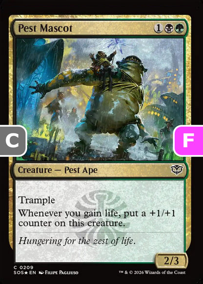 Pest Mascot SOS Creature Pest Ape *Foil* NM