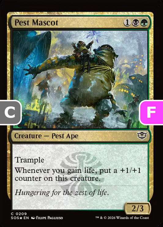 Pest Mascot SOS Creature Pest Ape *Foil* NM