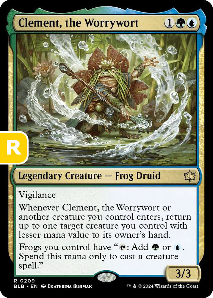 Clement, the Worrywort BLB Legendary Creature Frog Druid NM