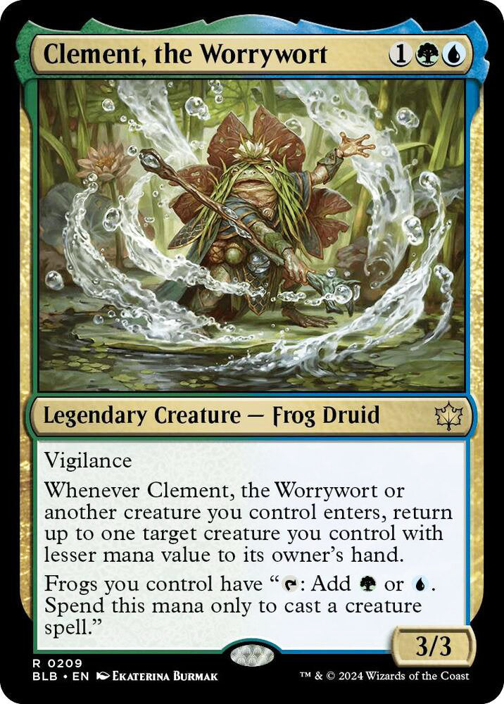 Clement, the Worrywort BLB Legendary Creature Frog Druid NM