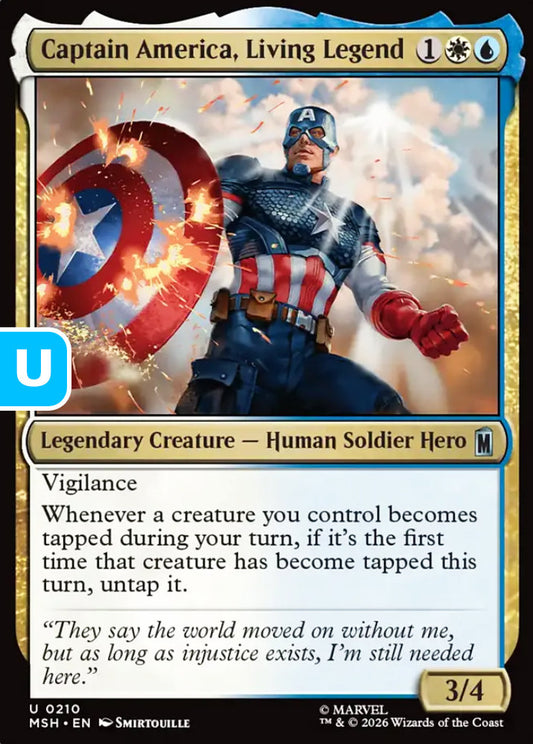 Captain America, Living Legend MSH Legendary Creature Human Soldier Hero NM