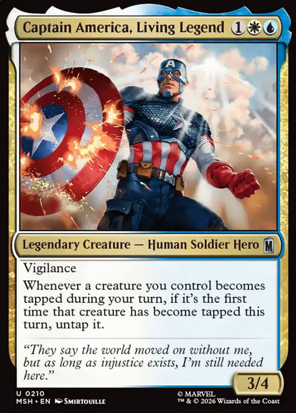 Captain America, Living Legend MSH Legendary Creature Human Soldier Hero NM